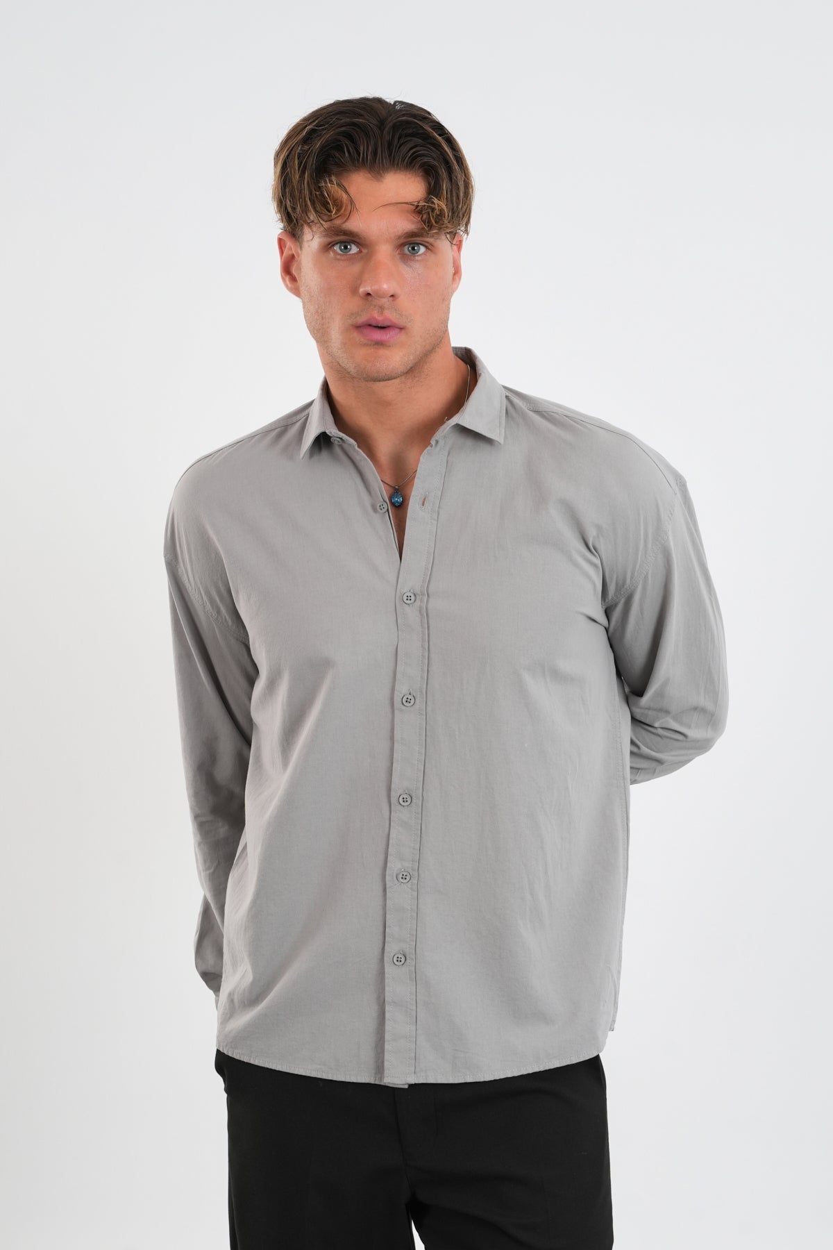 Infinity Comfort Fit Gömlek Gri - Redline
