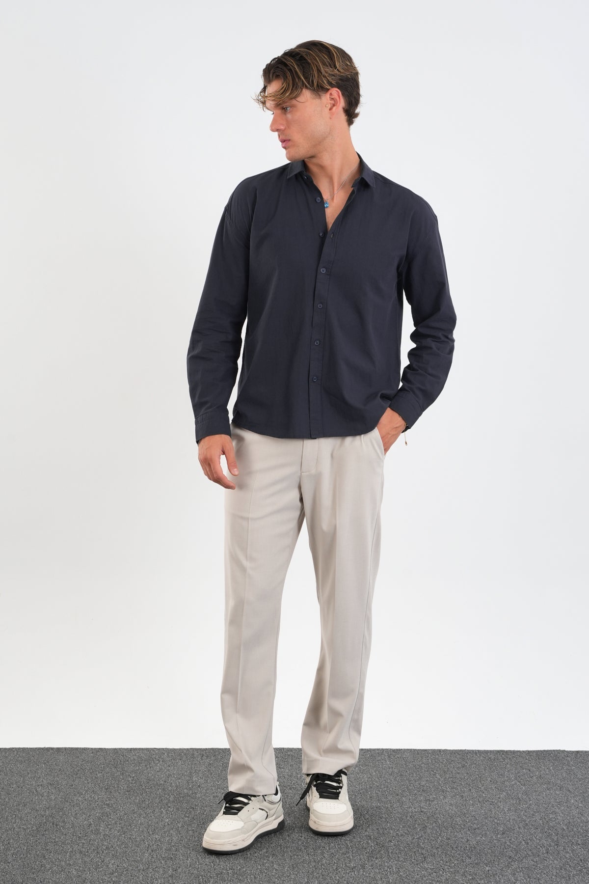 Infinity Comfort Fit Gömlek Lacivert - Redline