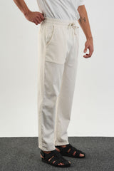 Karalyan Comfort Fit Pantolon Ekru - Redline