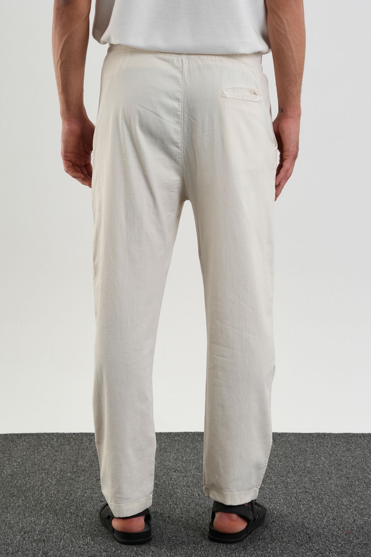 Karalyan Comfort Fit Pantolon Ekru - Redline