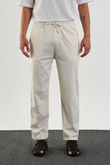 Karalyan Comfort Fit Pantolon Ekru - Redline
