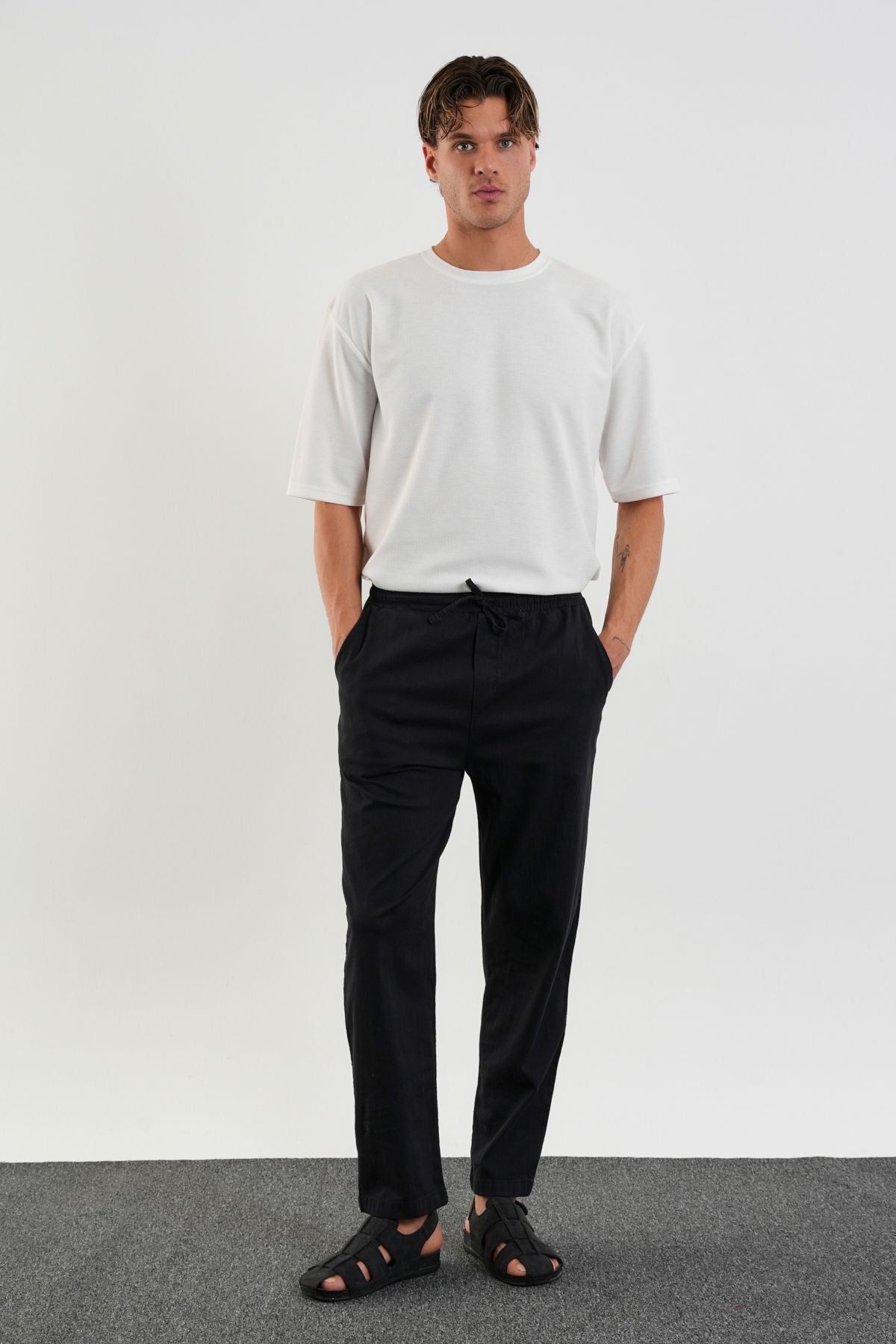Karalyan Comfort Fit Pantolon Siyah - Redline