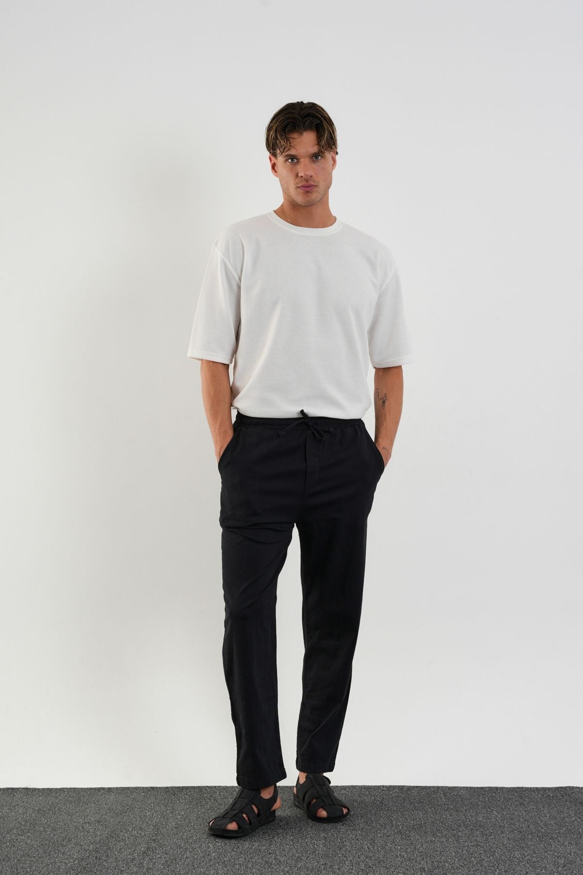 Karalyan Comfort Fit Pantolon Siyah - Redline
