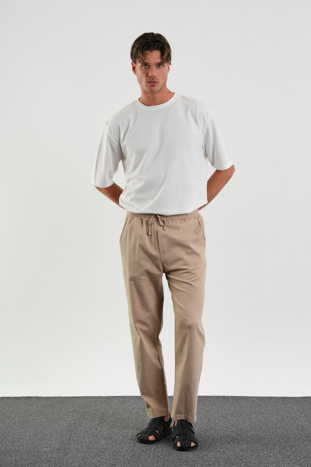 Karalyan Comfort Fit Pantolon Taba - Redline