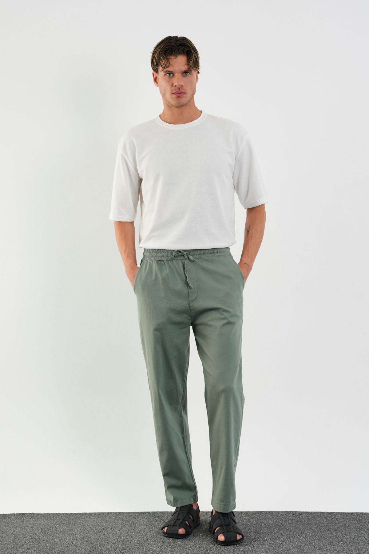 Karalyan Comfort Fit Pantolon Yeşil - Redline