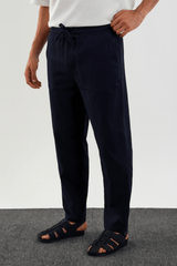Karalyan Erkek Comfort Fit Rahat Kesim Pamuklu Pantolon Lacivert - Redline