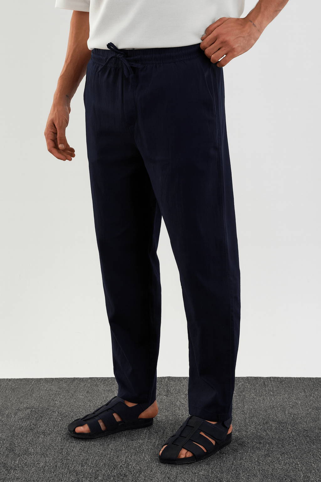Karalyan Erkek Comfort Fit Rahat Kesim Pamuklu Pantolon Lacivert - Redline