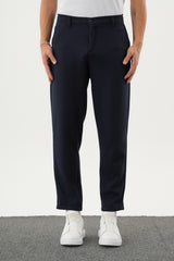 ARDEN Kışlık Kalın Slim Fit Kemerli Erkek Pantolon Lacivert