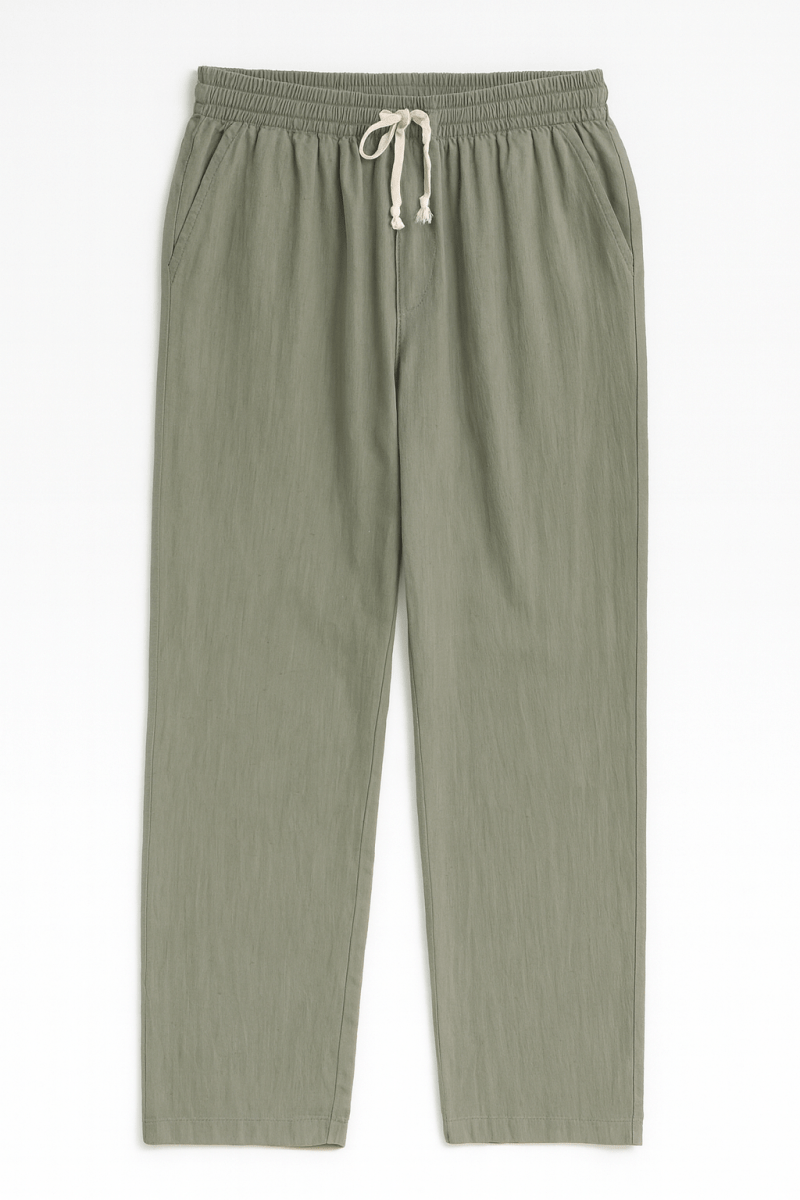 Luxe Baggy Keten Pantolon Mint - Redline