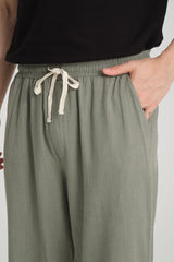 Luxe Baggy Keten Pantolon Mint - Redline
