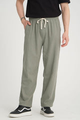 Luxe Baggy Keten Pantolon Mint - Redline