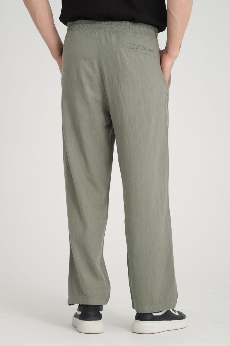 Luxe Baggy Keten Pantolon Mint - Redline