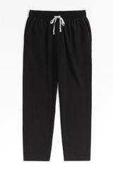 Luxe Baggy Keten Pantolon Siyah - Redline