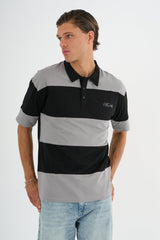 Mode Erkek Comfort Fit Siyah Polo Yaka Tişört - Redline