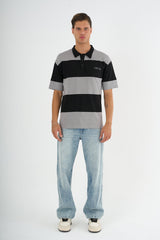 Mode Erkek Comfort Fit Siyah Polo Yaka Tişört - Redline