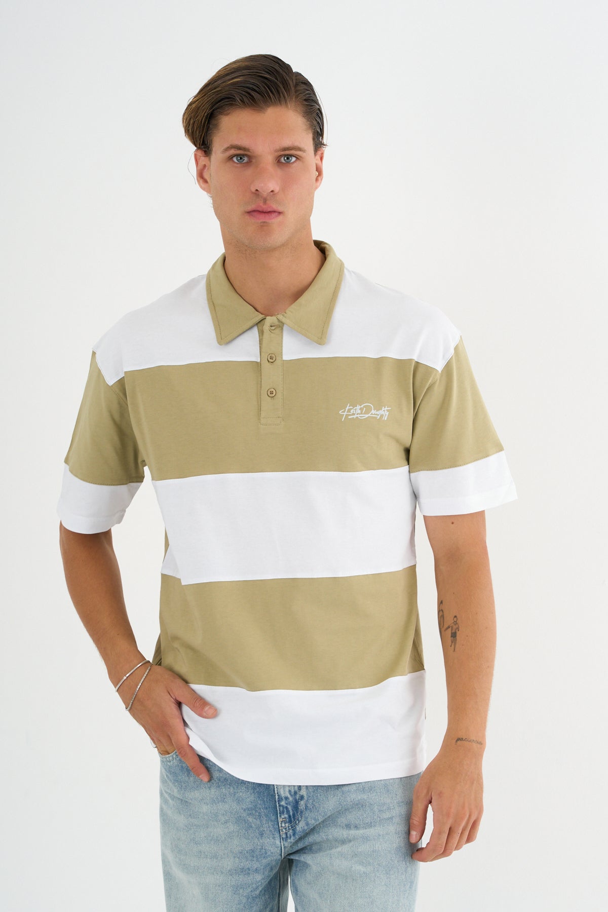 Mode Erkek Comfort Fit Yeşil Polo Yaka Tişört - Redline