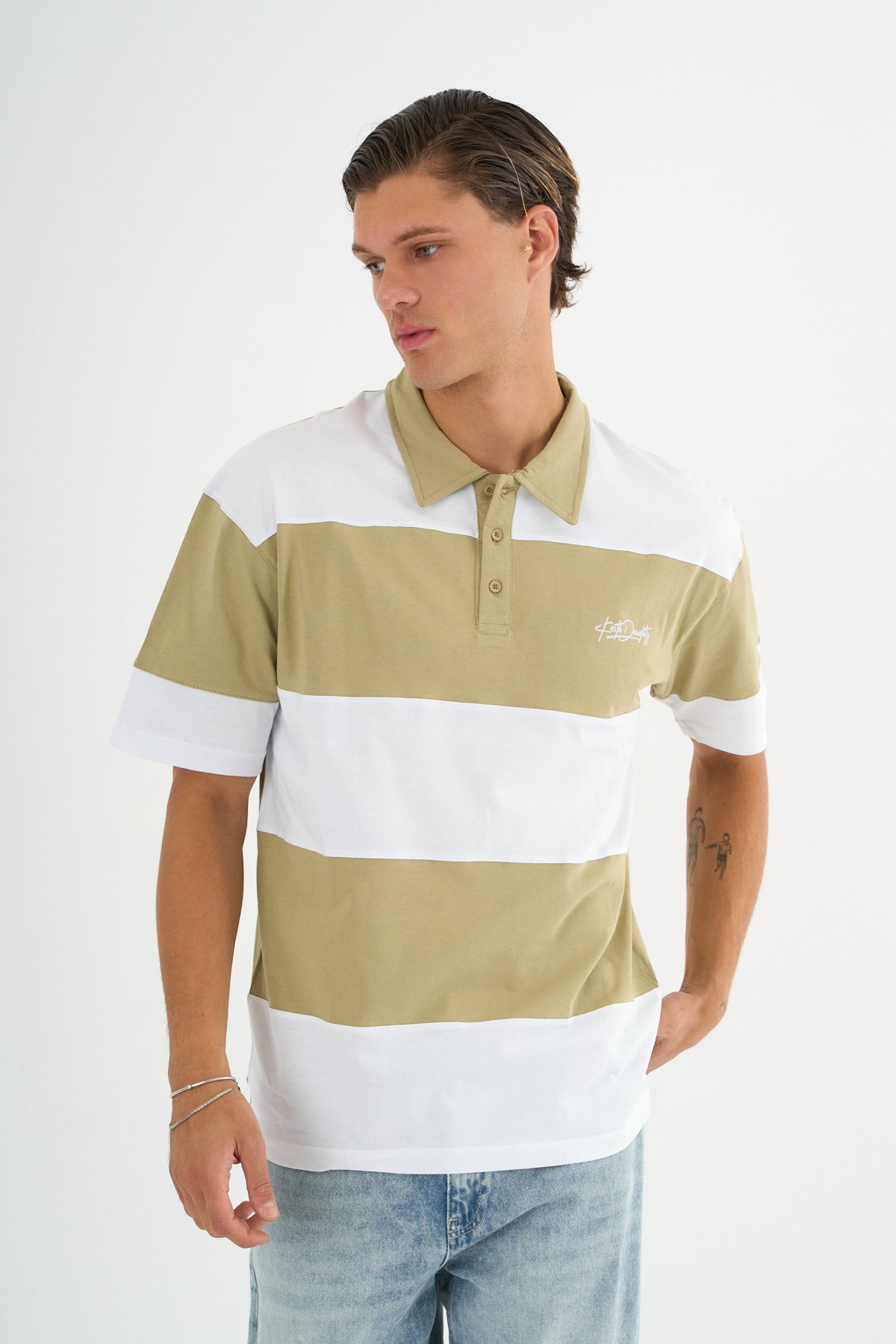 Mode Erkek Comfort Fit Yeşil Polo Yaka Tişört - Redline