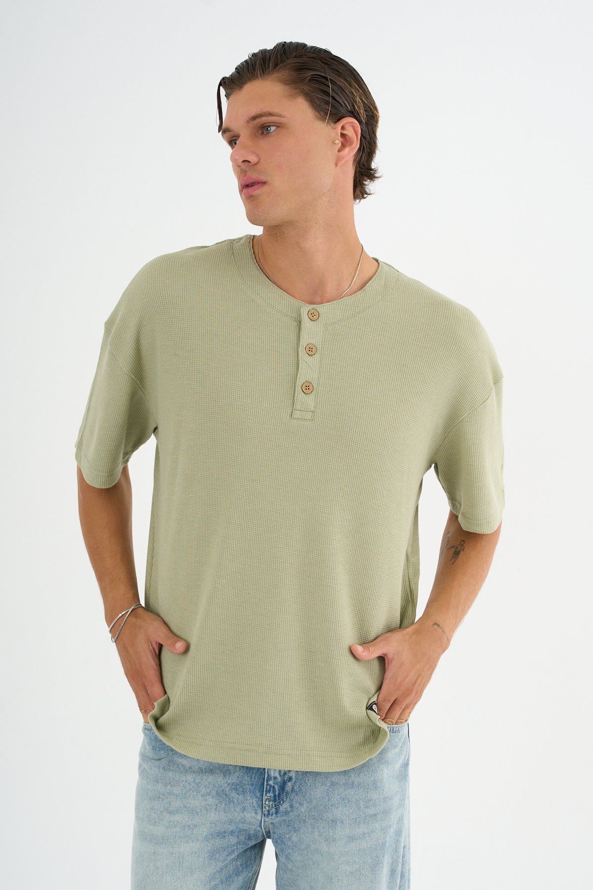 Mono Erkek Relax Fit Tişört Mint - Redline