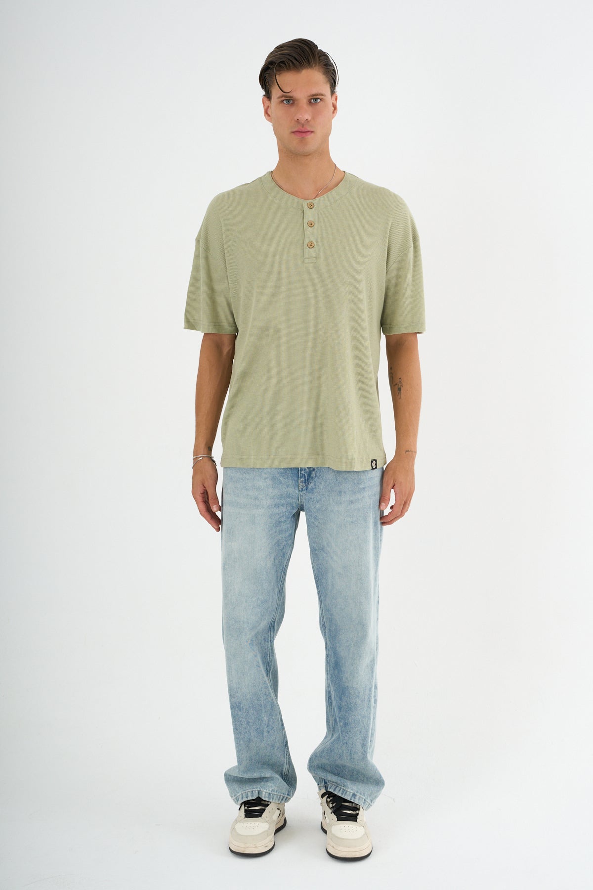 Mono Erkek Relax Fit Tişört Mint - Redline