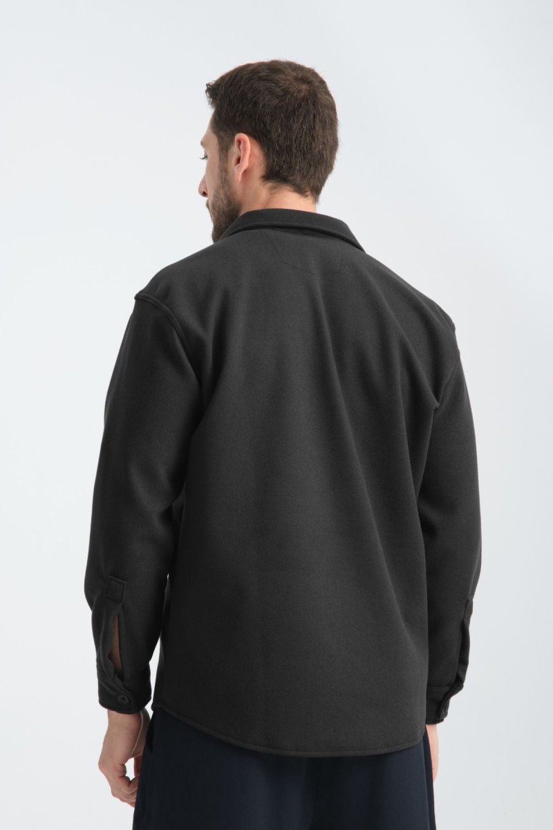 Regular Fit Kışlık Kaşe Gömlek Füme - Redline
