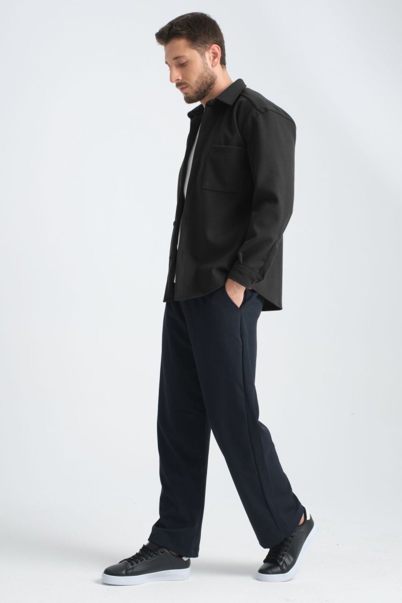 Regular Fit Kışlık Kaşe Gömlek Füme - Redline