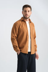 Regular Fit Kışlık Kaşe Gömlek Hardal - Redline