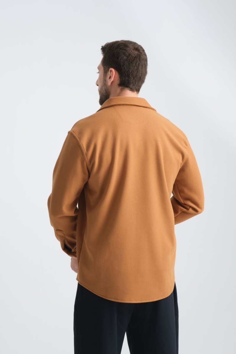 Regular Fit Kışlık Kaşe Gömlek Hardal - Redline