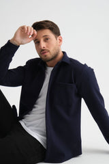 Regular Fit Kışlık Kaşe Gömlek Lacivert - Redline