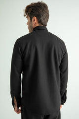 Regular Fit Kışlık Kaşe Gömlek Siyah - Redline