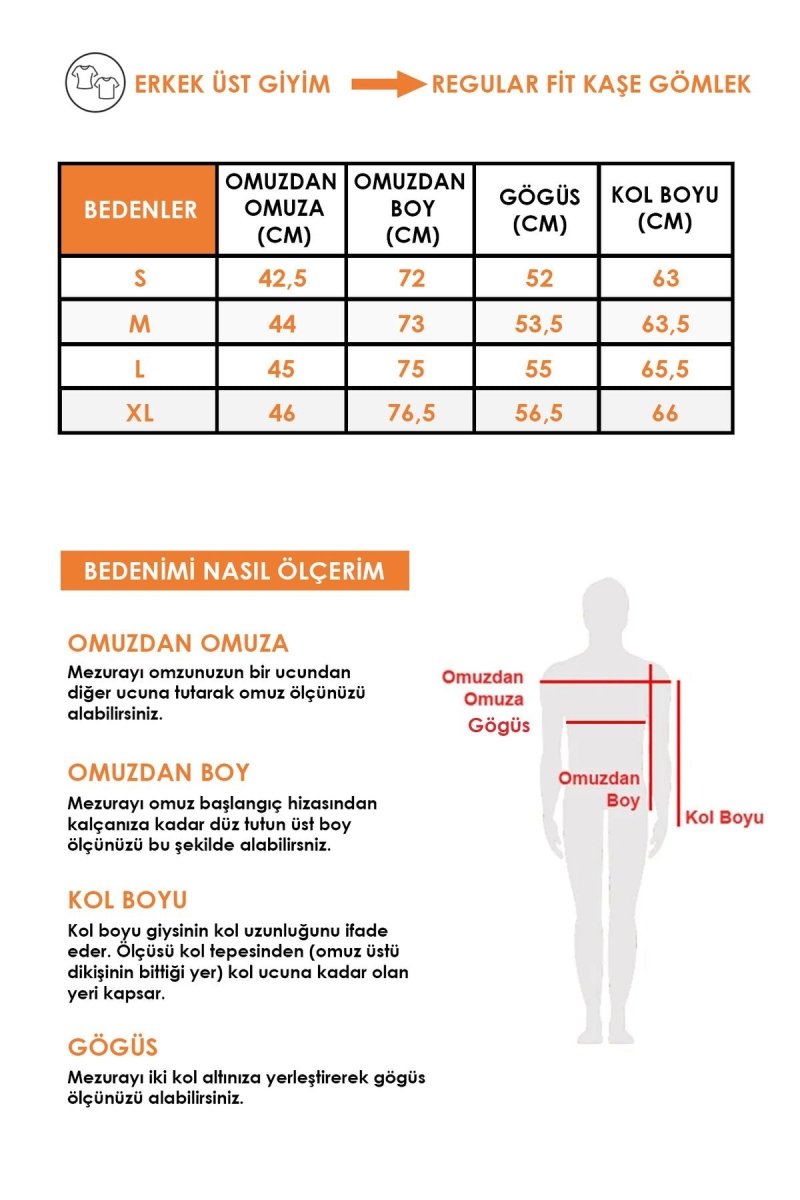 Regular Fit Kışlık Kaşe Gömlek Siyah - Redline