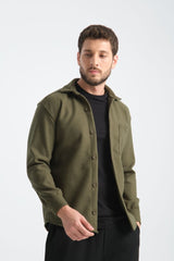 Regular Fit Kışlık Kaşe Gömlek Yeşil - Redline