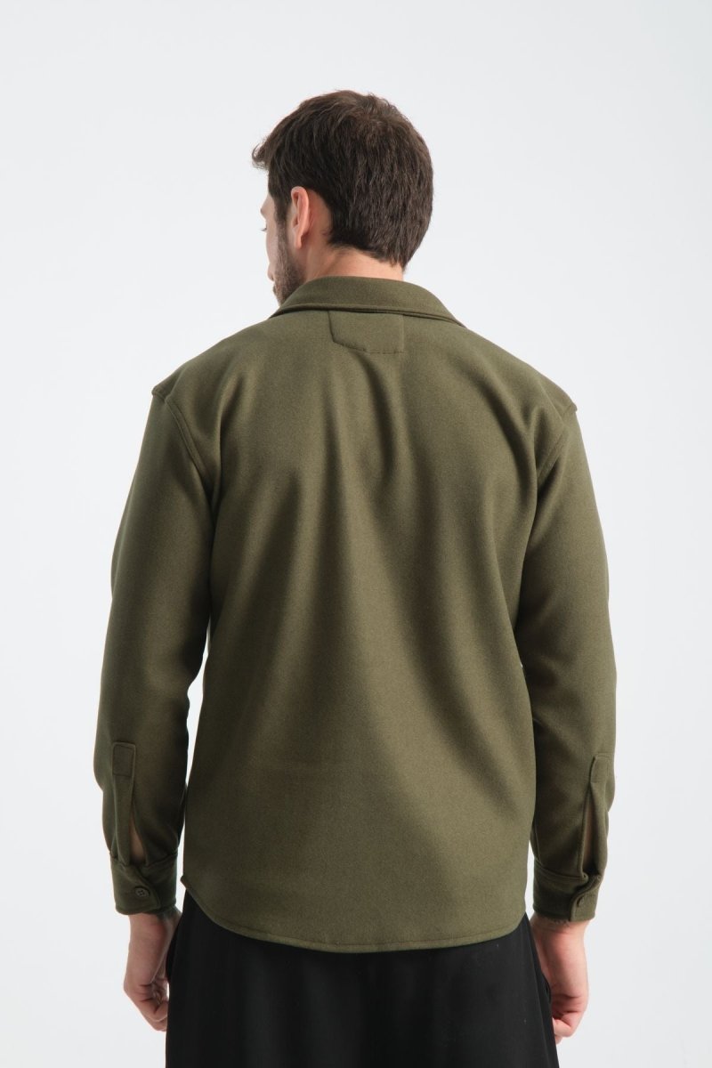 Regular Fit Kışlık Kaşe Gömlek Yeşil - Redline