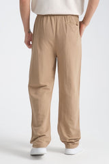 Saga Keten Baggy Pantolon Bej - Redline