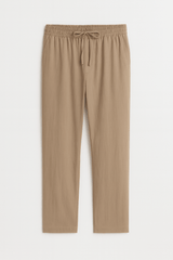 Saga Keten Baggy Pantolon Bej - Redline