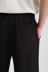Saga Keten Baggy Pantolon Siyah - Redline