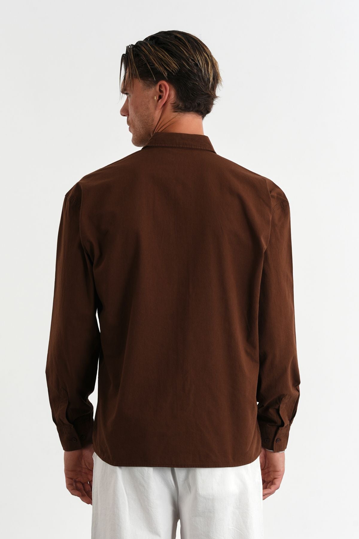 Sarto Oversize Gömlek Kahverengi - Redline