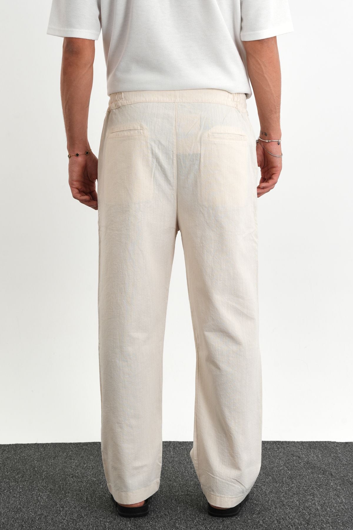 Sartor Kemerli Lastikli Rahat Kalıp Pantolon Bej - Redline