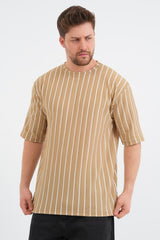 Shift Erkek Oversize Tişört Bej - Redline