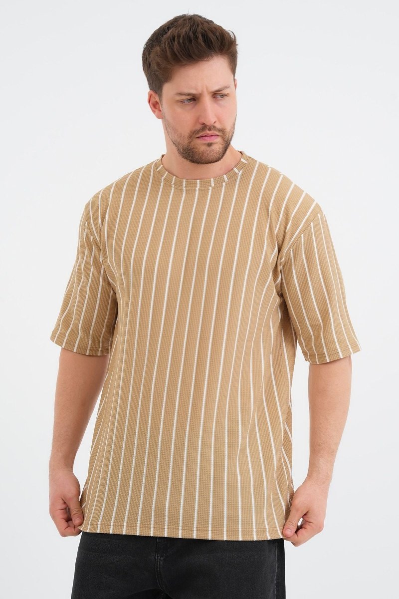 Shift Erkek Oversize Tişört Bej - Redline