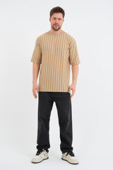 Shift Erkek Oversize Tişört Bej - Redline