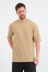 Shift Erkek Oversize Tişört Bej - Redline