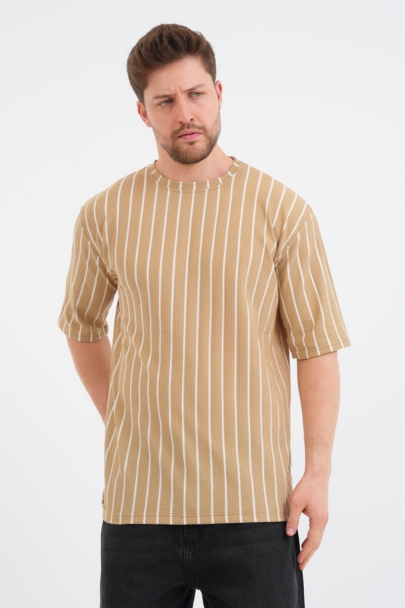 Shift Erkek Oversize Tişört Bej - Redline