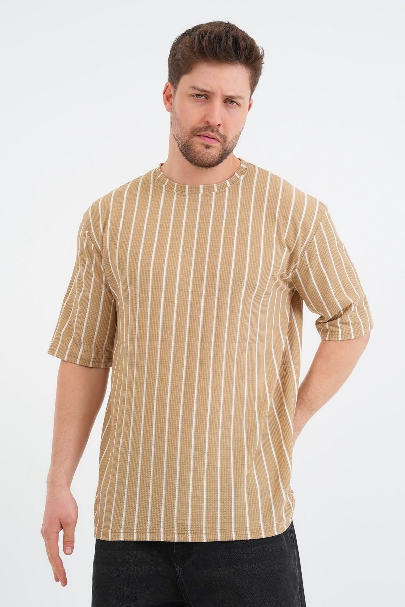 Shift Erkek Oversize Tişört Bej - Redline