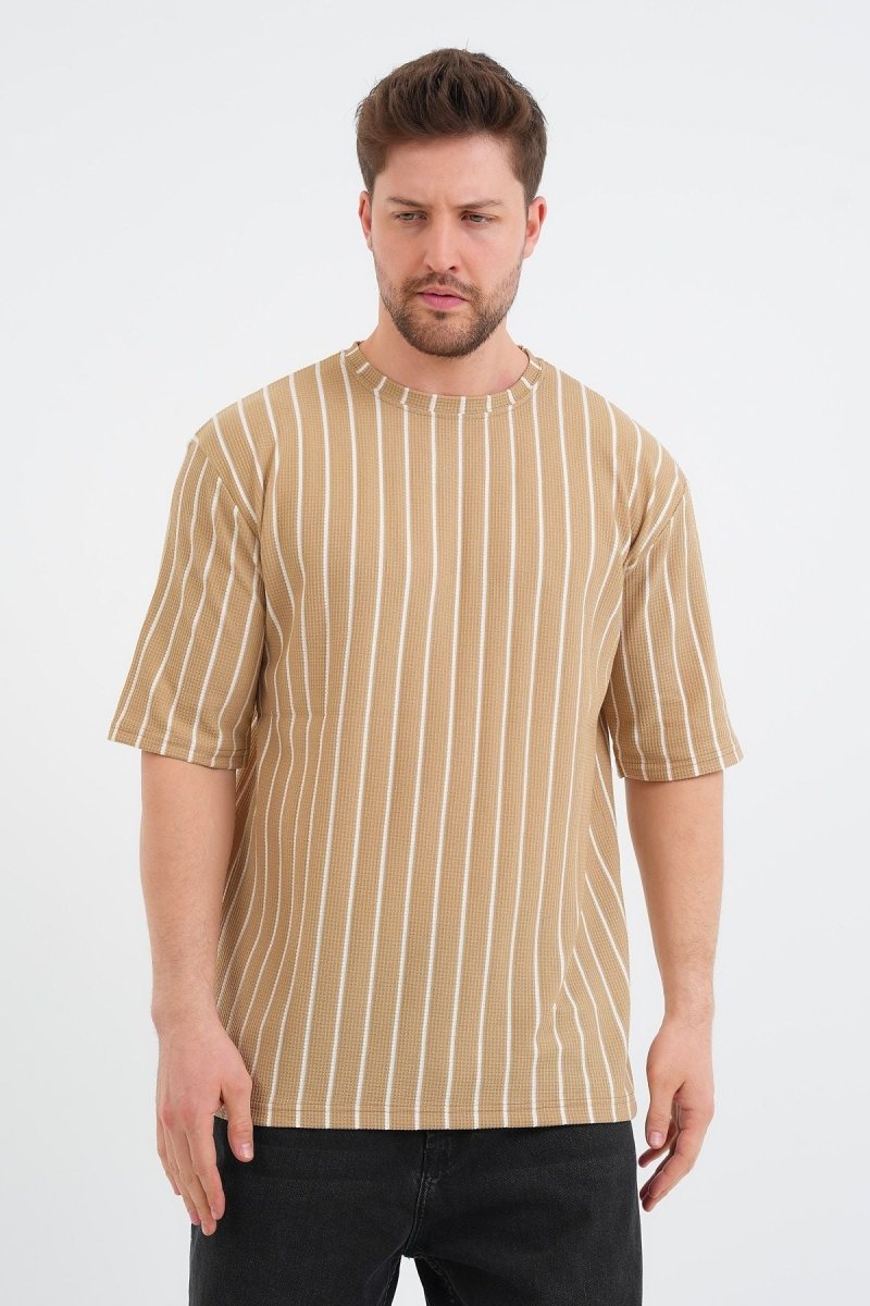 Shift Erkek Oversize Tişört Bej - Redline