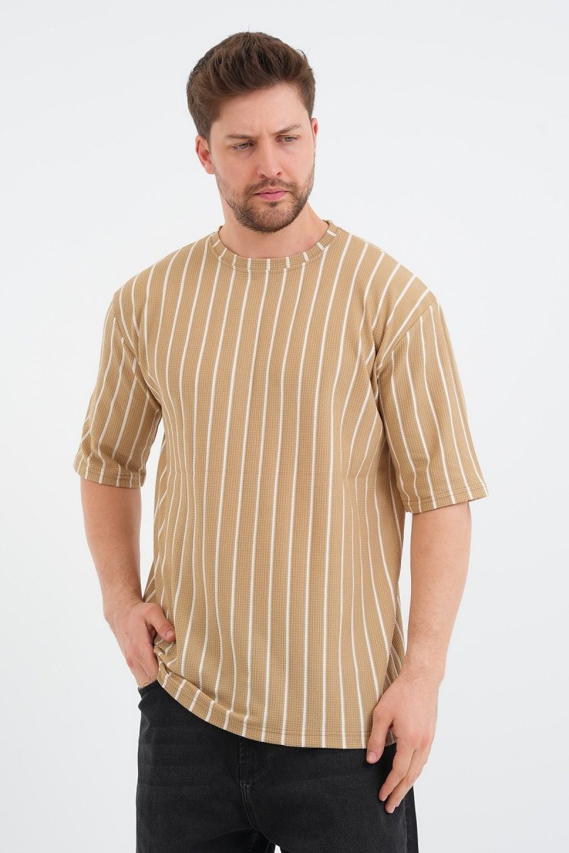 Shift Erkek Oversize Tişört Bej - Redline
