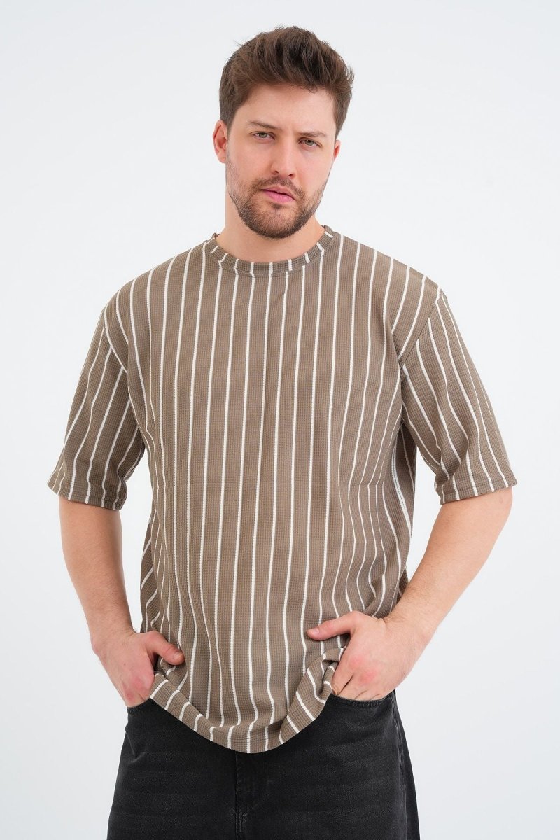 Shift Erkek Oversize Tişört Kahverengi - Redline