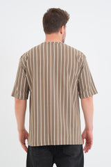 Shift Erkek Oversize Tişört Kahverengi - Redline