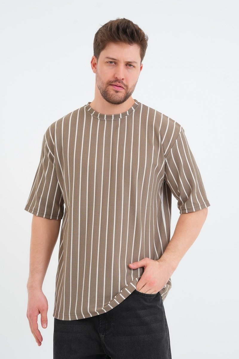 Shift Erkek Oversize Tişört Kahverengi - Redline