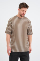Shift Erkek Oversize Tişört Kahverengi - Redline
