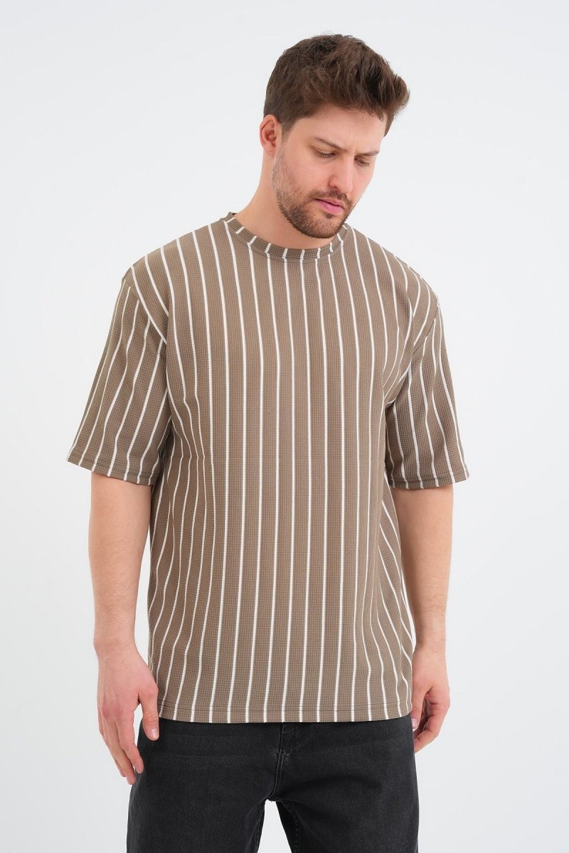 Shift Erkek Oversize Tişört Kahverengi - Redline